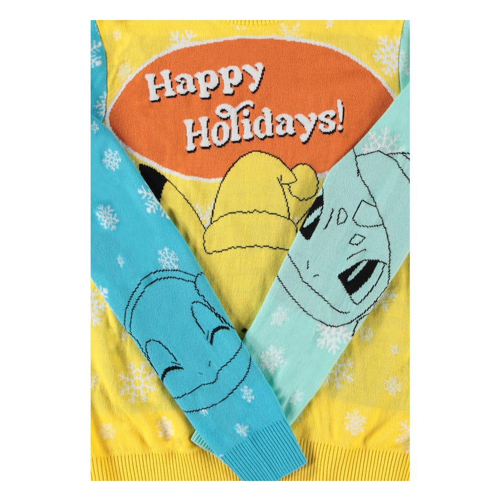 Maglione Pokémon Pikachu, Bulbasaur, Squirtle e Charmender (Maglione di Natale)