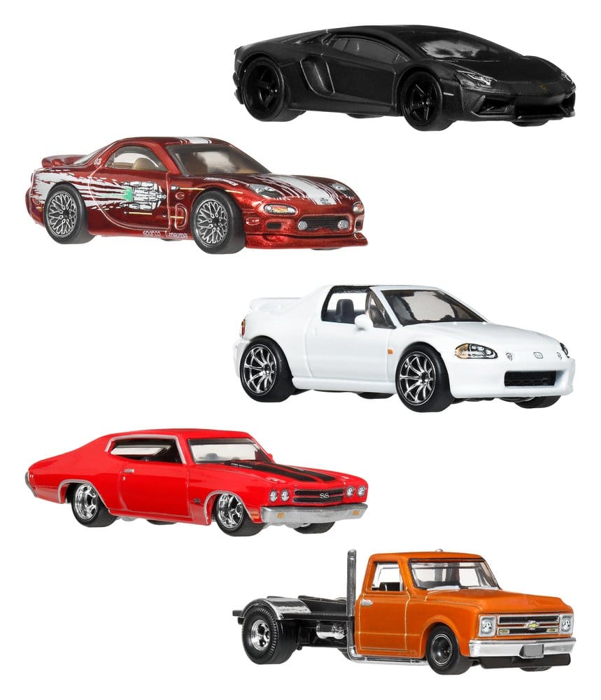 Fast & Furious Hot Wheels Premium formgjutna fordon 1/64 979P sortiment (10)