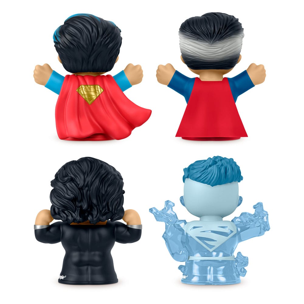 DC Comics Fisher-Price Little People Minifiguras de coleccionista Pack de 4 Superman: A través de los tiempos 7 cm