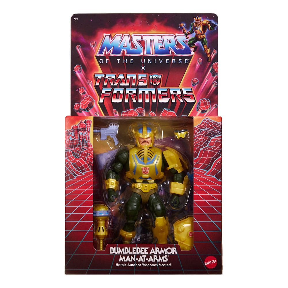 Evrenin Ustaları X Transformers Action Figür Bumblebee Zırhı Silahlı Adam Heo Avrupa Özel 14 cm