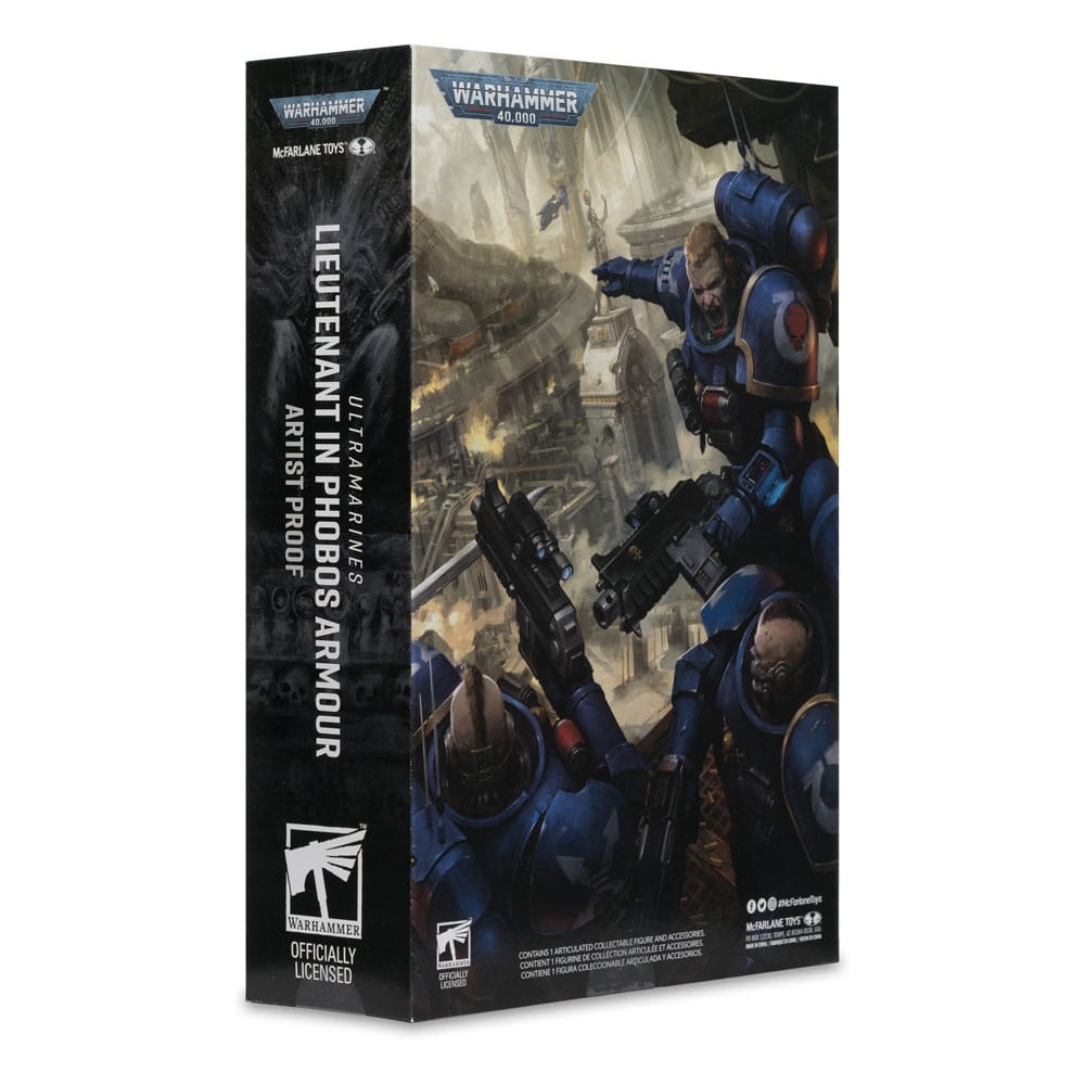 Warhammer 40.000 aksiyon figürü Phobos zırhında teğmen (Ultramarines) (sanatçı kanıtı) 18 cm