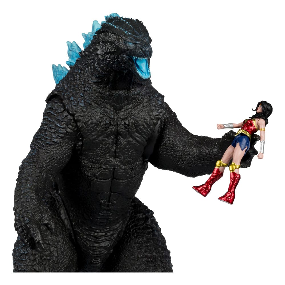 DC Liga pravde Monsterverse DC Multiverse akcijske figure 2 paketa Wonder Woman vs. Atomic Blast Godzilla 18 cm