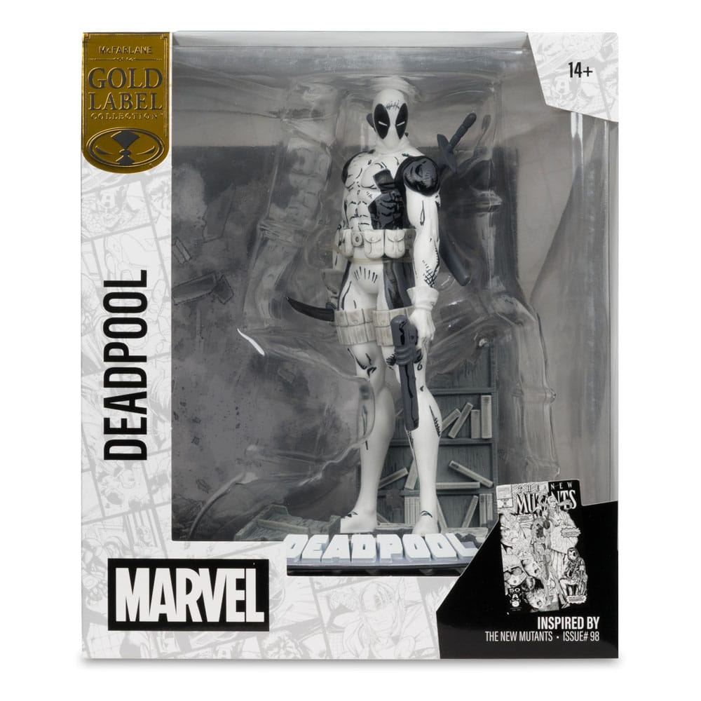 Marvel Collection PVC-beeld 1/10 Deadpool (The New Mutants #98) (Line Art) (gouden label) 17 cm