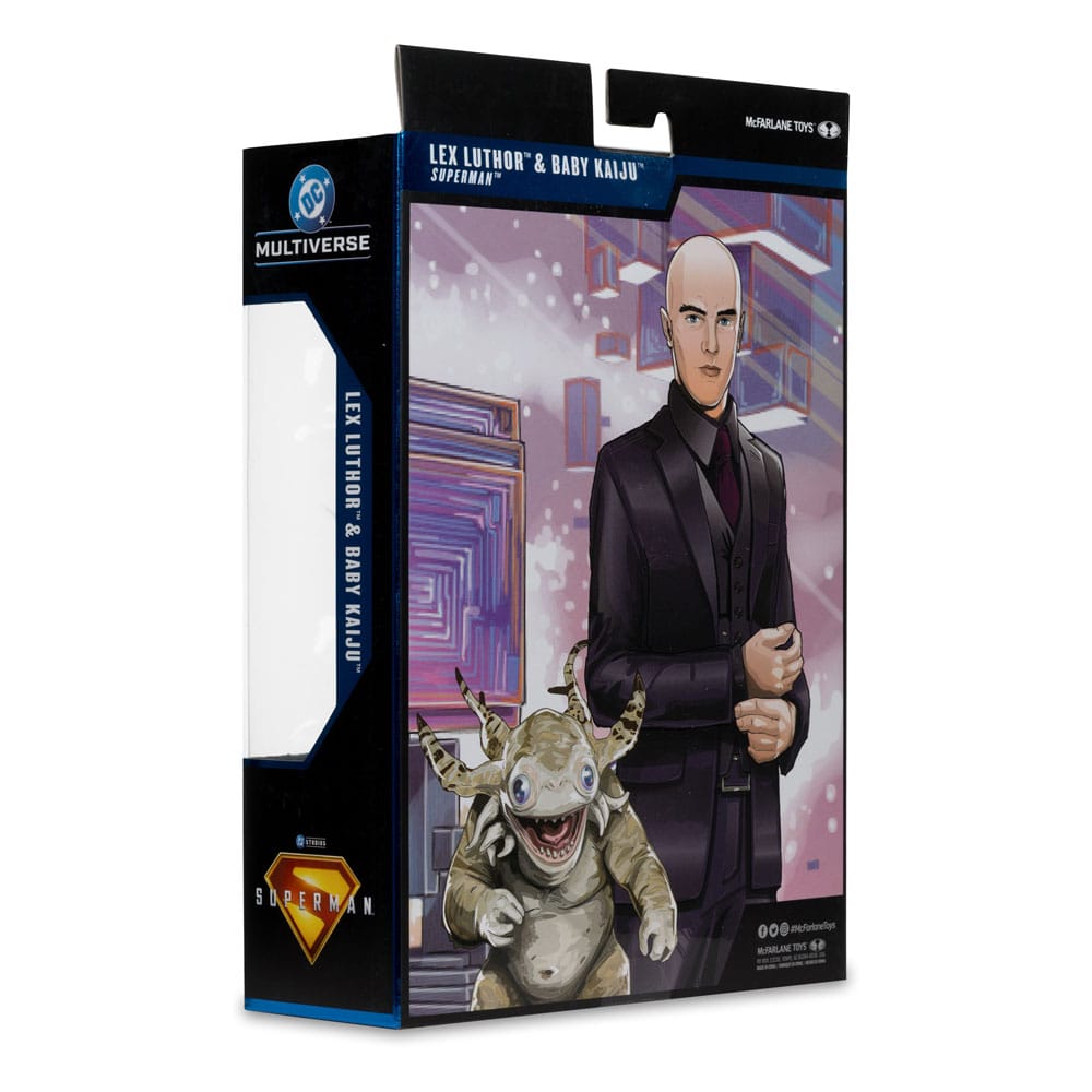 Superman (2025) DC Multiverse Deluxe Action Figure Lex Luthor con Baby Kaiju (Edizione teatrale deluxe) 18 cm