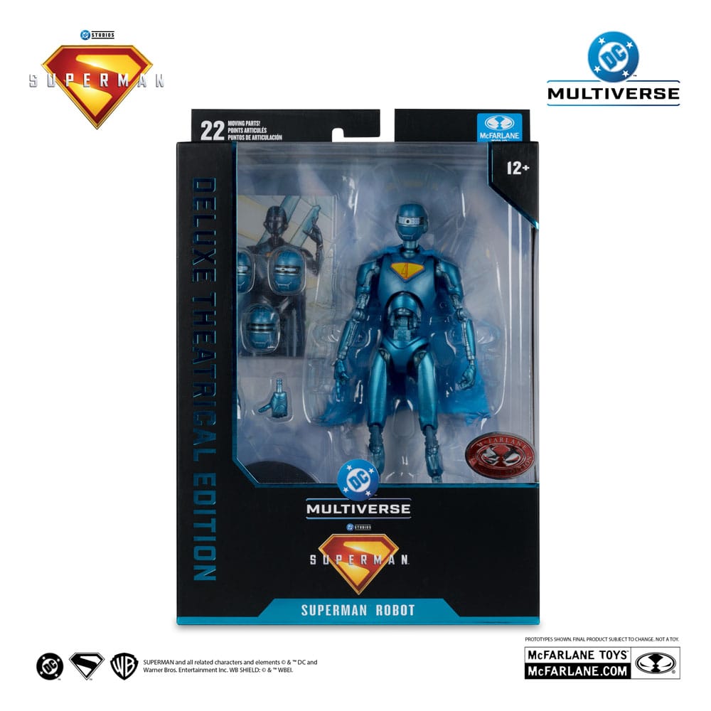 Superman (2025) DC Multiverse Deluxe Action Figur Superman Robot (Red Platinum Edition) 18 cm