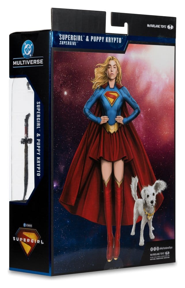 Supergirl (2026) DC Theatrical Deluxe Edition Action Figure Supergirl e Baby Krypto 17 cm