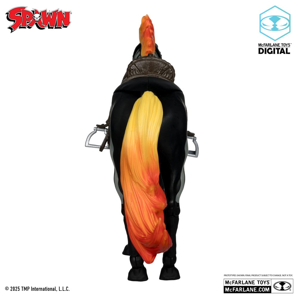 SPAWN AKTİK FAKET BANAXE AT İLE (YÜKSELTME: DARK ÇEVRET) (McFarlane Oyuncakları 30. Yıldönümü) (Altın Etiket) 18 cm