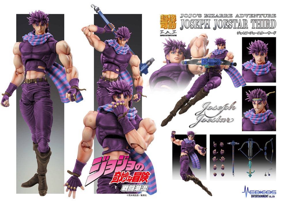 JoJo'nun Tuhaf Macerası Savaş Eğilimi Aksiyon Figürü Chozokado Joseph Joestar Üçüncü 16 cm