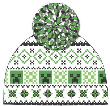 Minecraft pom-pom beanie