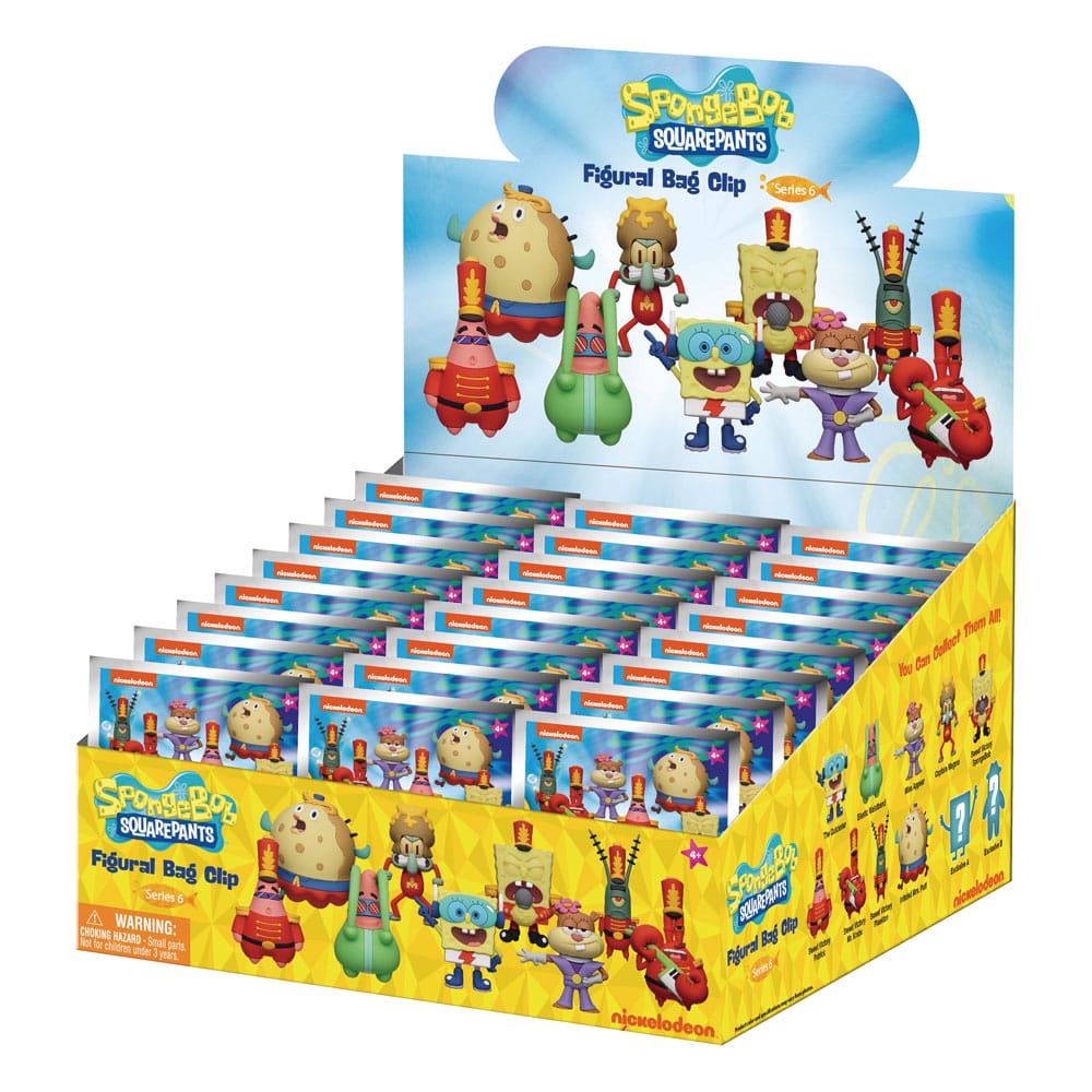 SpongeBob SquarePants 3D PVC Bag Clips Series 6 Display (24)