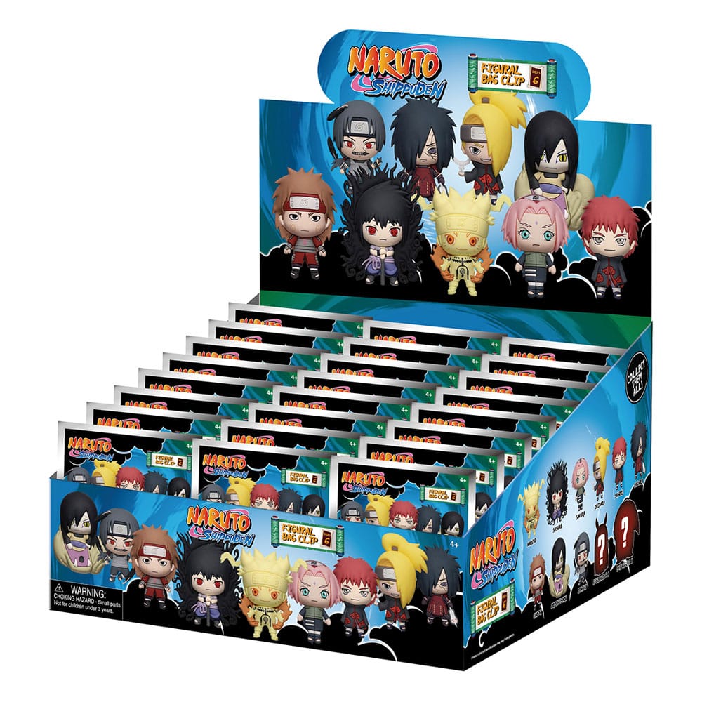 Naruto 3D PVC Bag Clips Serie 6 Display (24)