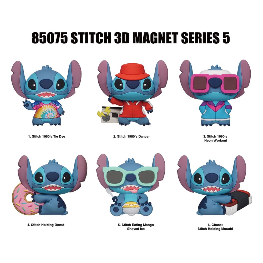 Lilo & Stitch 3D-magneter Stitch Series 5 Blind Pack Display (12)