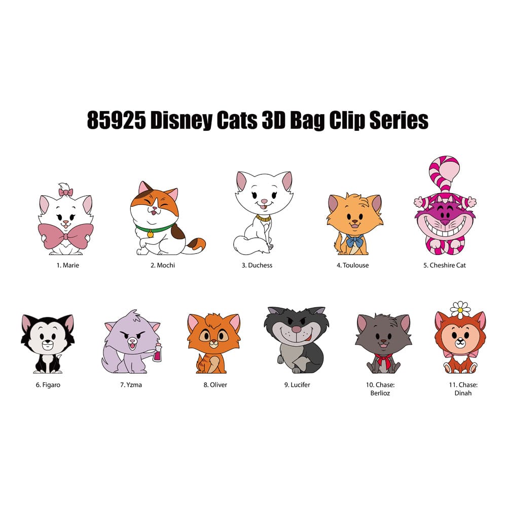 Clip per sacchetti in schiuma 3D Disney Cats Serie 69 Display (24)