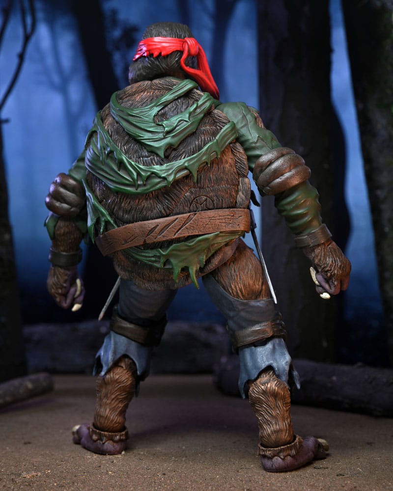 Universal Monsters x Teenage Mutant Ninja Turtles aksiyon figürü Wolfman olarak Ultimate Raphael 18 cm
