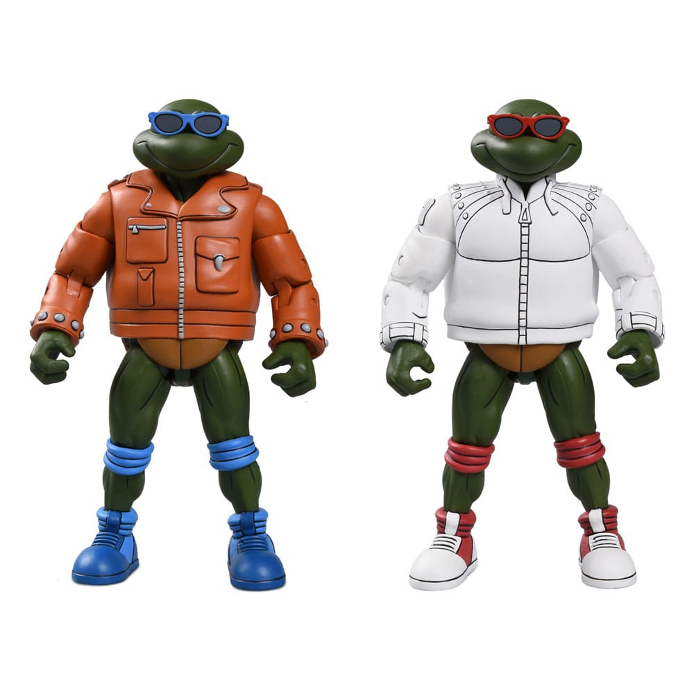 Teenage Mutant Ninja Turtles (tekenfilm) actiefiguren Punk Leo en Punk Raph, 2 stuks, 18 cm