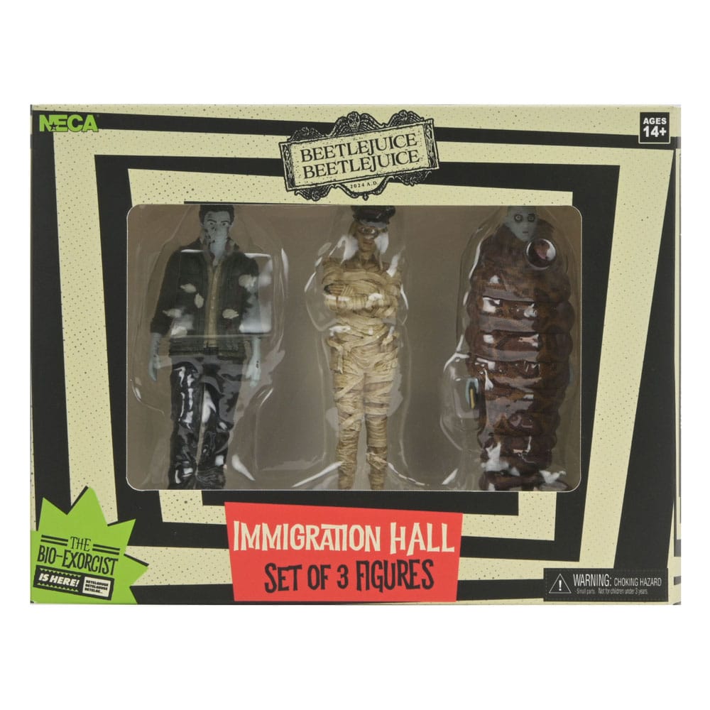 Beetlejuice Beetlejuice Figura 3 pacchetto Immigration Hall 1 10 cm