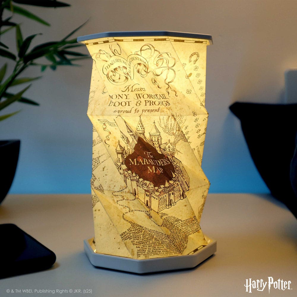 Harry Potter vikbar Lamp Marauders Karta 15 cm