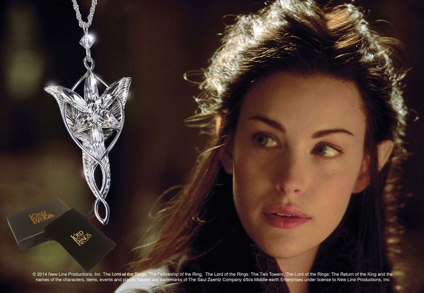 Lord of the Rings vedhæng Arwens Evenstar (sølvbelagt)
