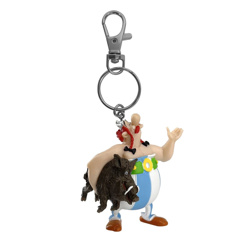 Asterix Keychain Obelix som bærer et villsvin 14 cm