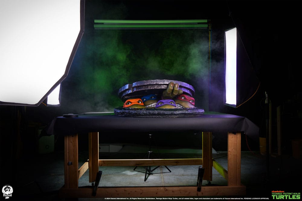 Estatua de diorama de tortugas mutantes adolescentes 1/1 subterránea 41 cm