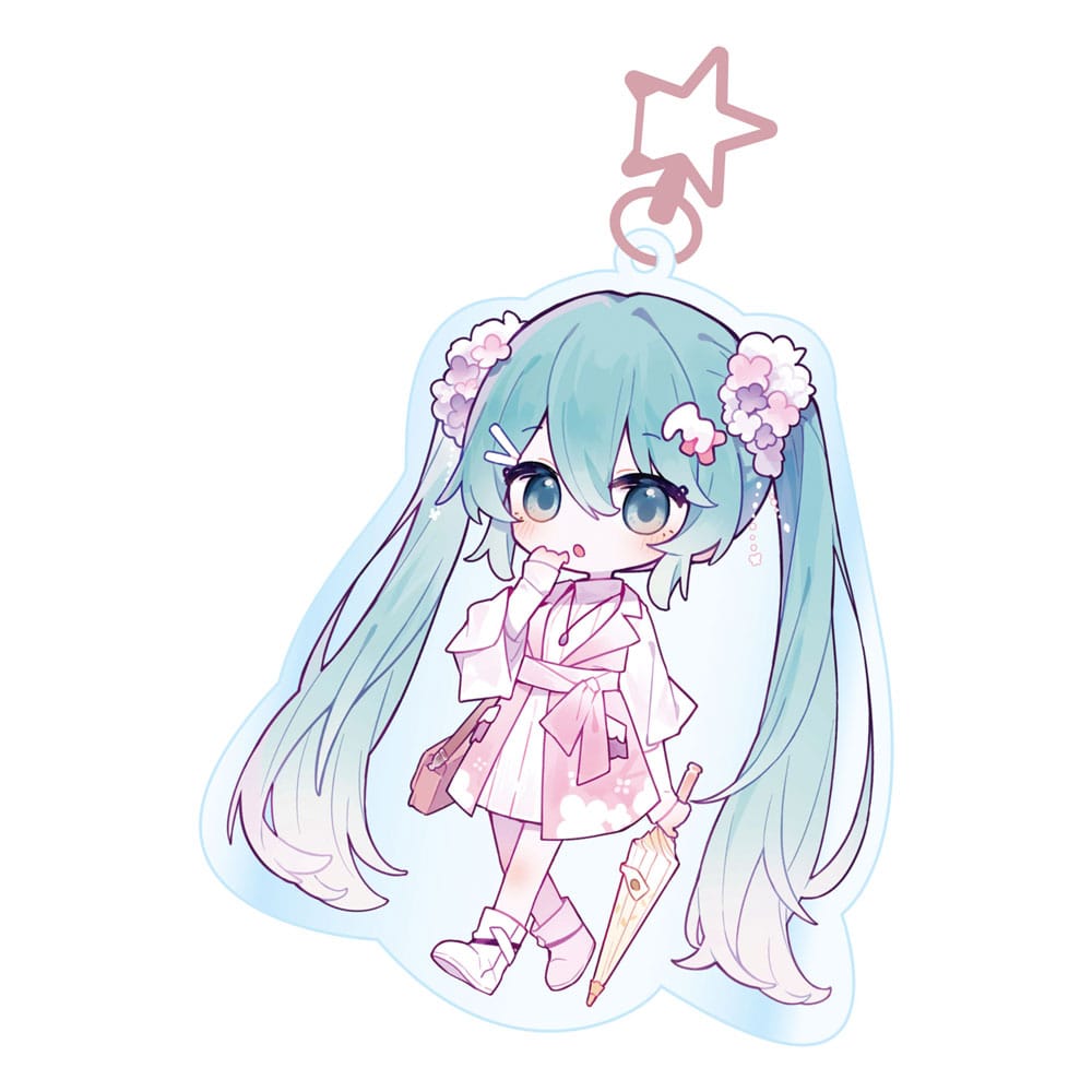 Hatsune Miku akrilni privjesak za ključeve kawaii ljetno vrijeme