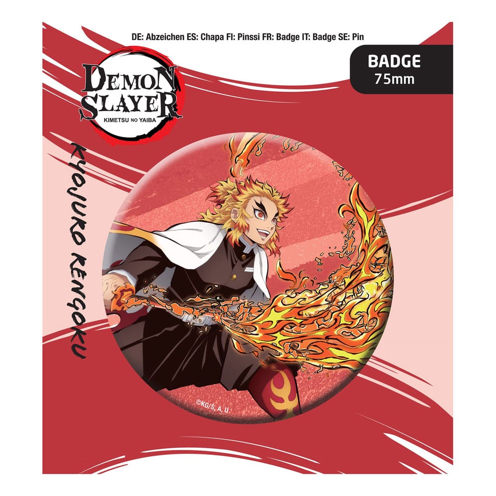 Demon Slayer: Kimetsu no Yaiba pin badge kyojuro rengoku