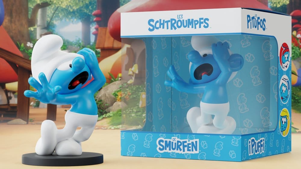 Smølferne Statue Klodset Smølf 12 cm