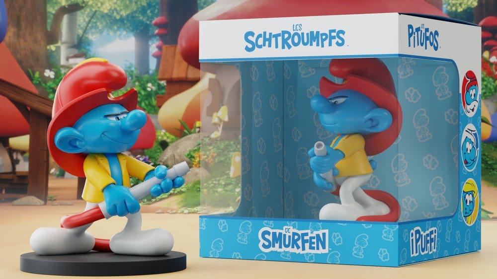 Die Schlümpfe Statue Feuerwehrmann Schlumpf 12 cm