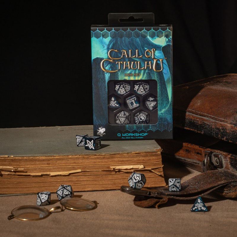 Call of Cthulhu terninger sett Abyssal & White (7)