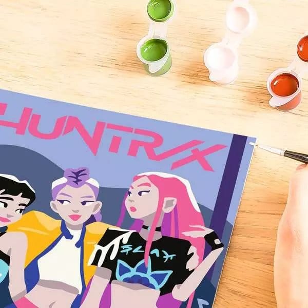 KPop Cacciatori di demoni CreArt Dipingi con i numeri Set di pittura Huntrix