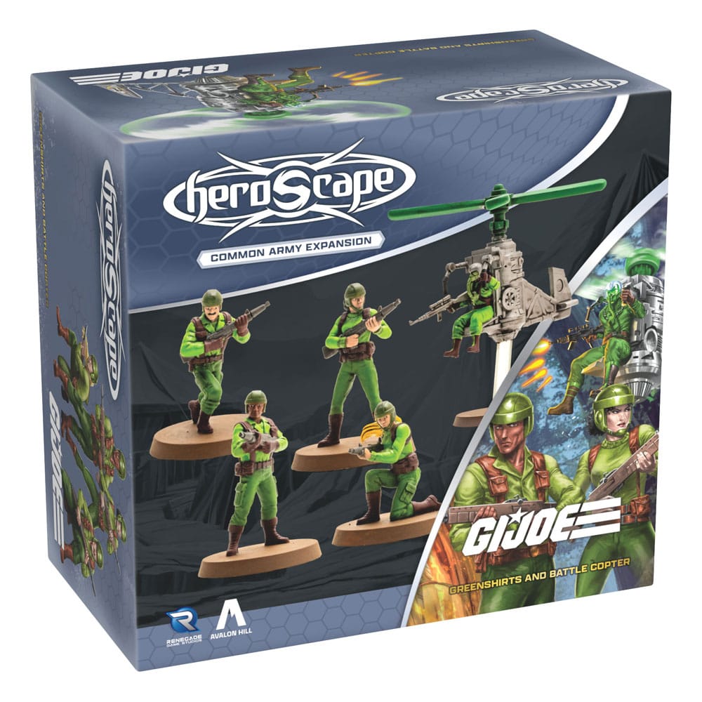 G.I.Joe Heroscape Army Erweiterung Greenshirts & Battle Copter (Common) *Englische Version*