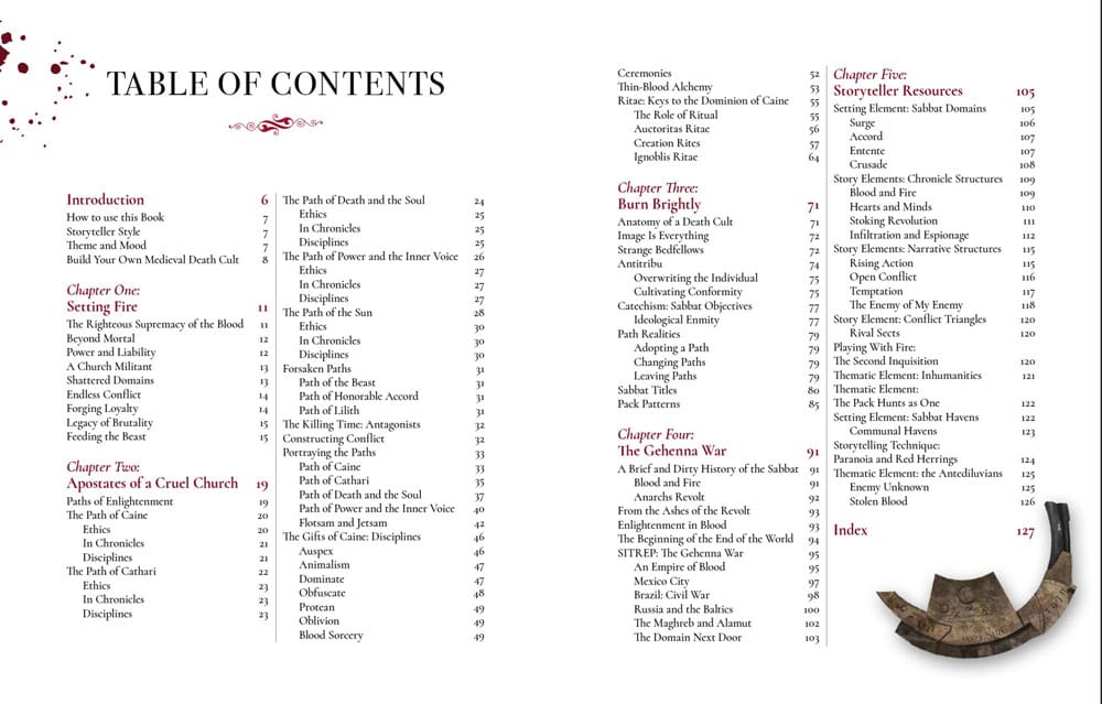 Vampire: The Masquerade 5. Baskı RPG kitabı Sabbat: The Black Hand Sourcebook *İngilizce Sürüm*