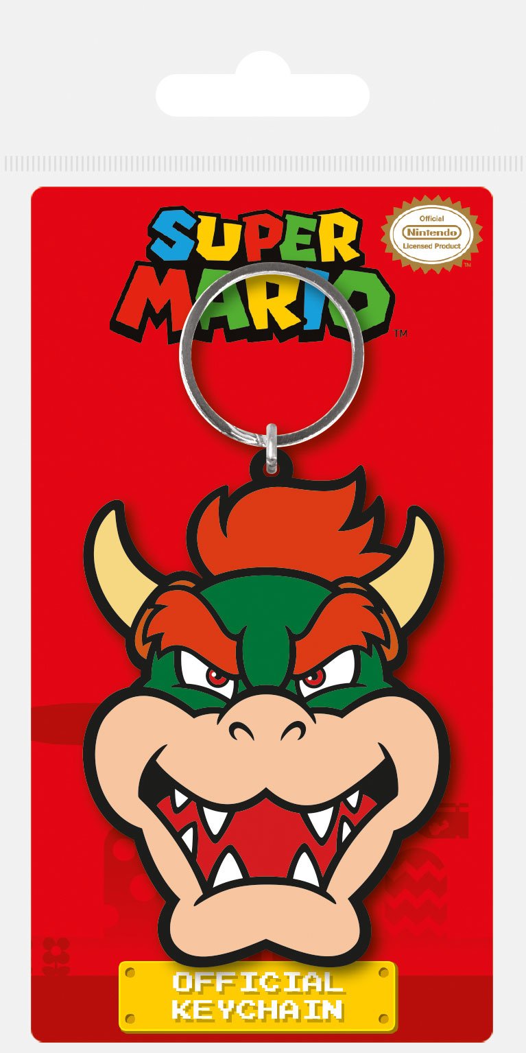 Bowser di portachiavi di gomma Super Mario 6 cm