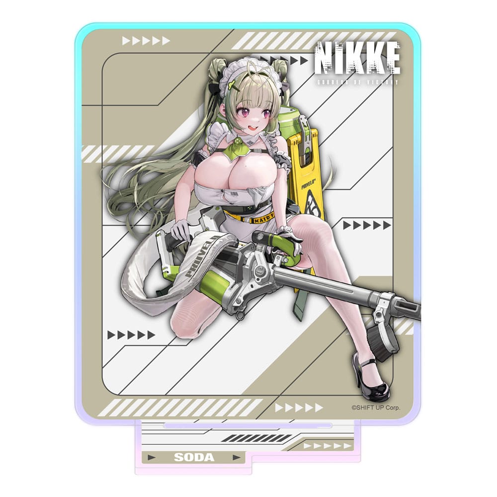 Dea della vittoria: Nikke Crouching Series Acrilic Stand Soda Olographic 14 cm