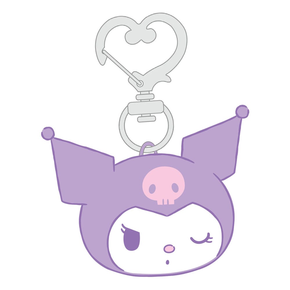 Portachiavi in peluche Sanrio Kuromi
