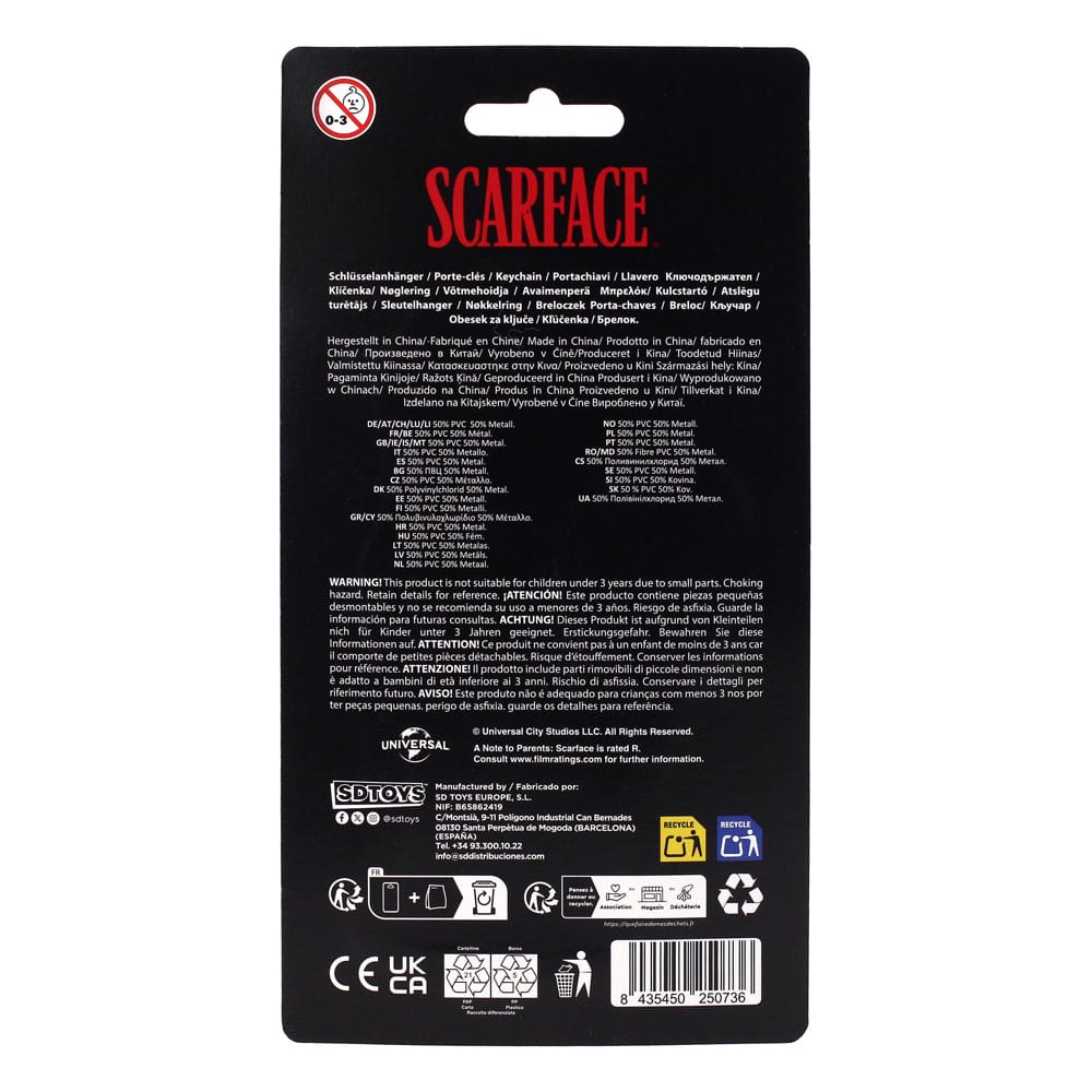 Scarface nøkkelring The World is Yours 2 cm