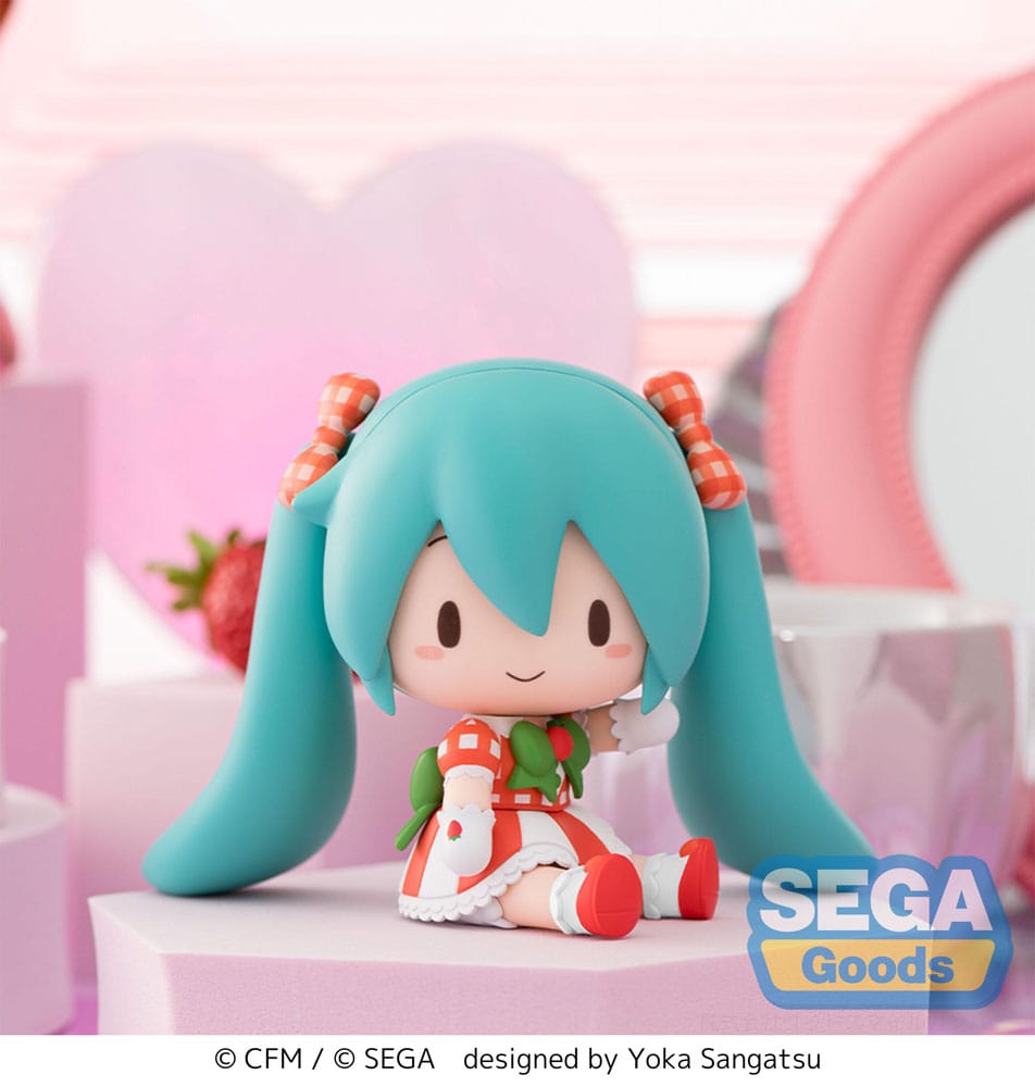 Character Vocal Series 01: Hatsune Miku Fuwa Petit Chibi Figur Hatsune Miku x Love and Berry Klä upp och dansa! Härlig Jordgubb 8 cm