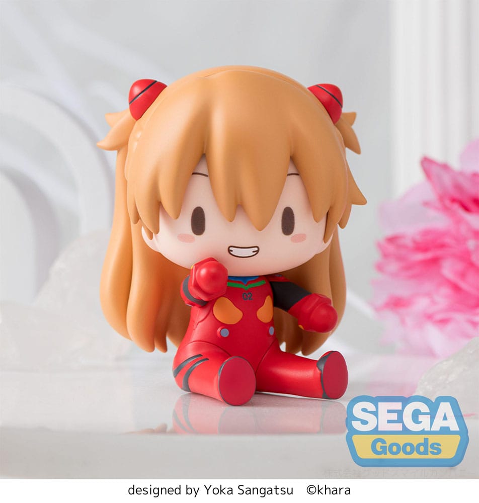 Evangelion: Nueva Edición Teatral Figura Fuwa Petit Chibi Asuka Plug Suit 8 cm