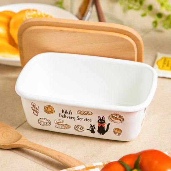 Kiki Delivery's Service Boter Dish met houten deksel Weense gebakjes 500 ml
