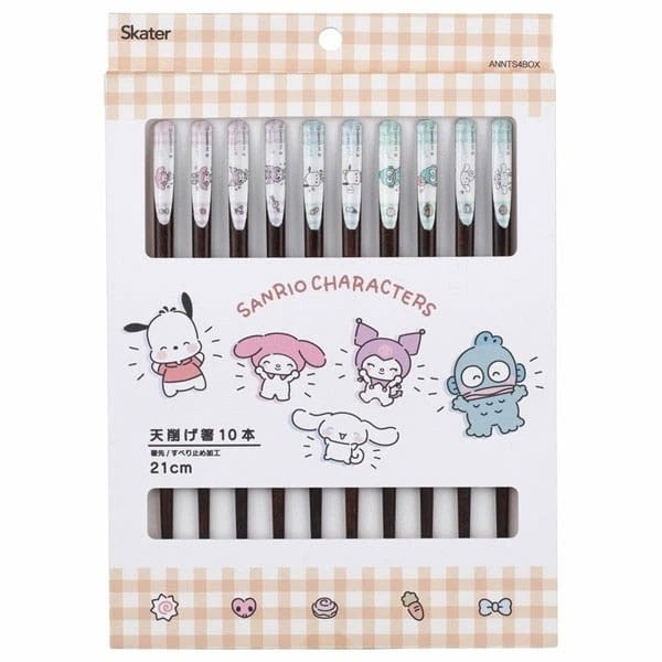 Sanrio spisepinde med 10-pak tegn