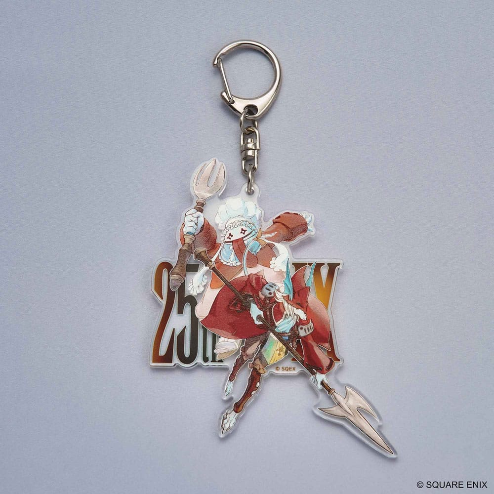 Final Fantasy IX acryl sleutelhanger 25e verjaardag Quina & Freija