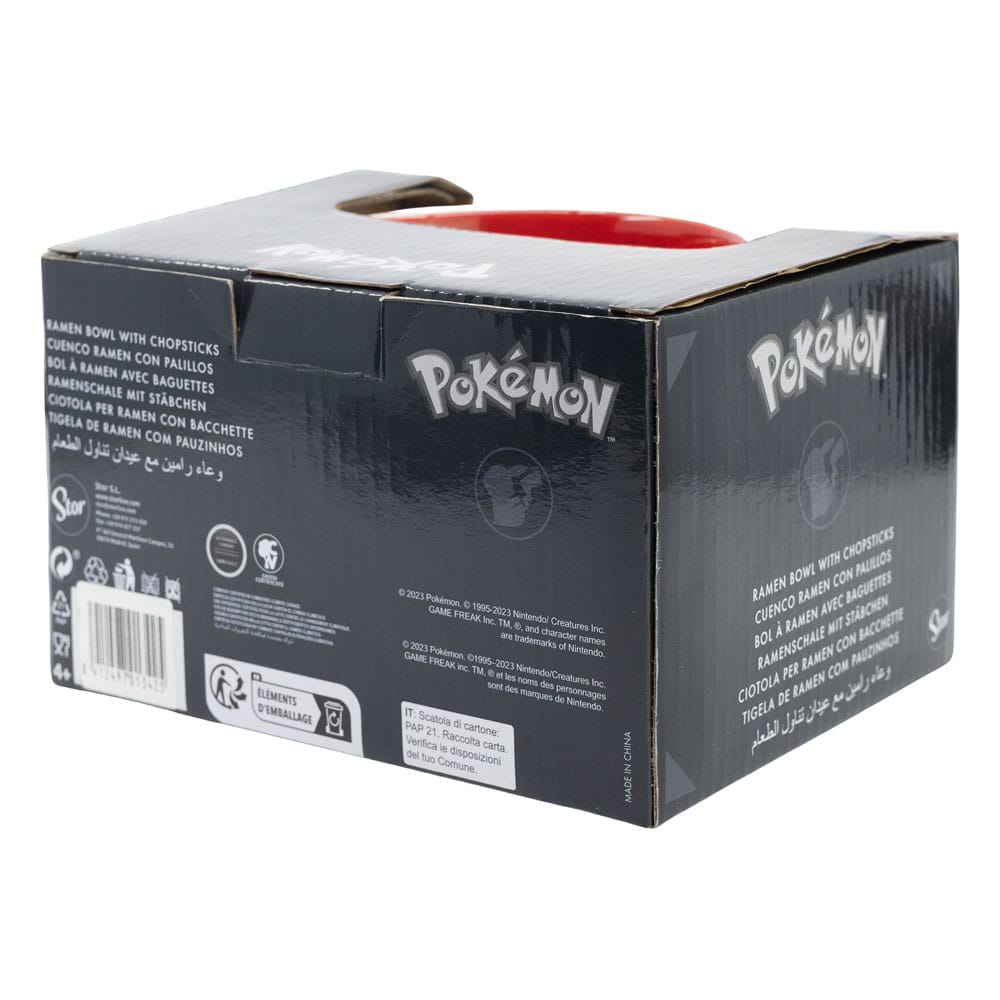 Pokémon Ramen Bowl mit Essstäbchengesicht
