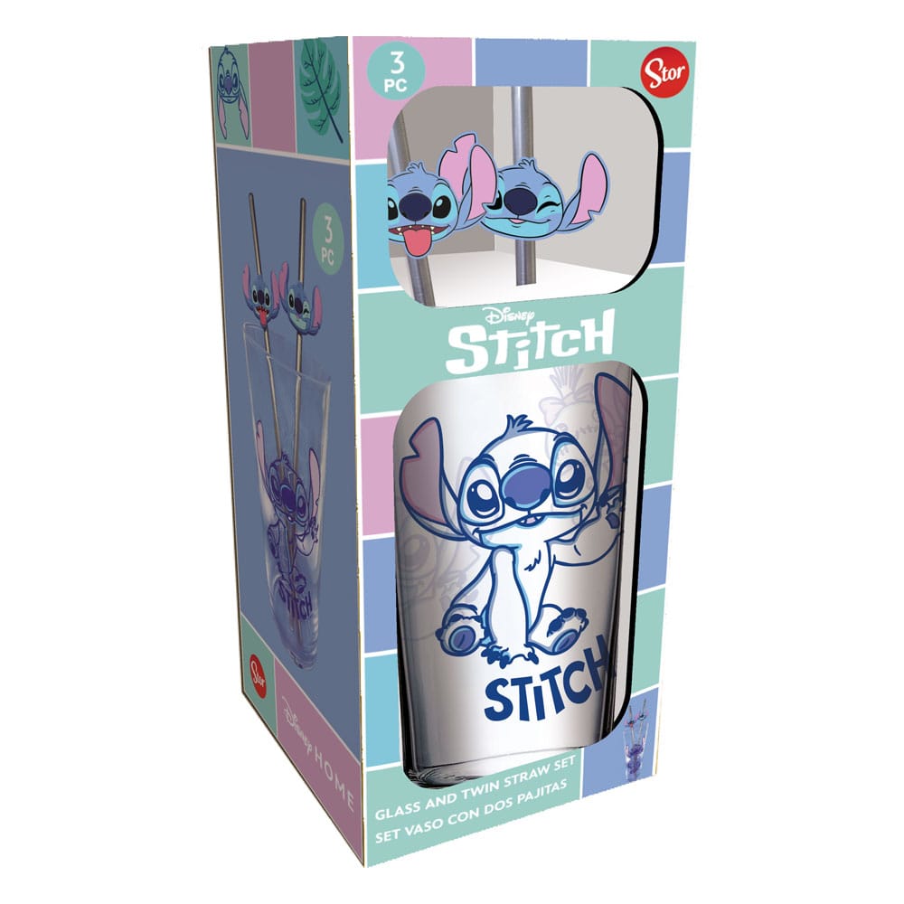 Lilo & Stitch Pipetli Cam Bardak 485 ml