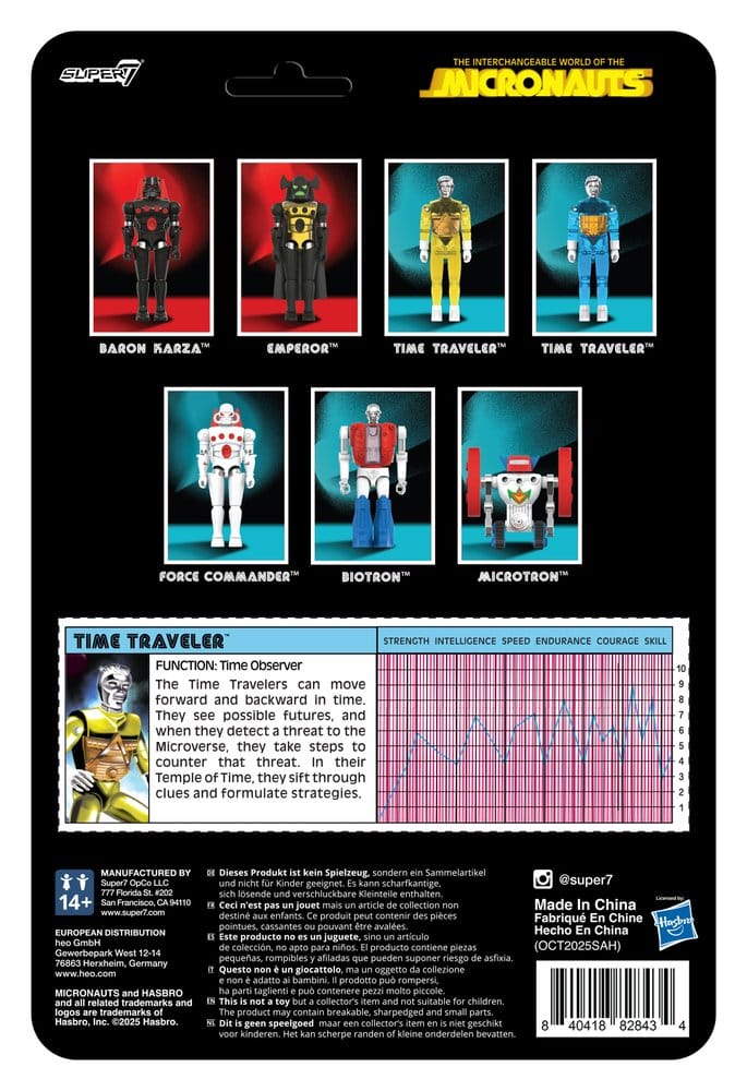 Micronauts ReAction+ Actionfigur Wave 03 Zeitreisender (Transluzent Gelb) 10 cm
