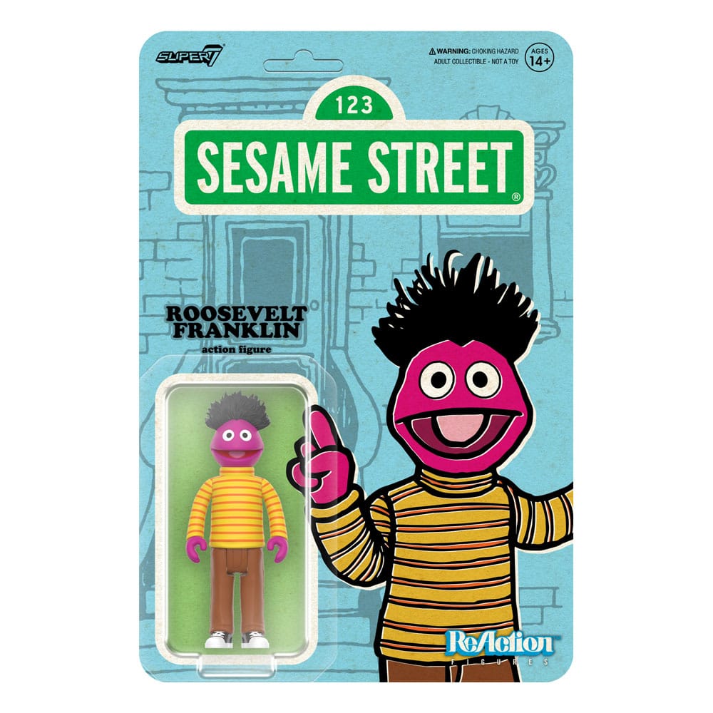 Sesame Street Reactie Actie Figuur Wave 04 Roosevelt Franklin 10 cm
