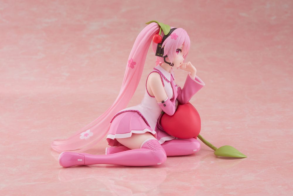 Hatsune miku pvc kip radna površina slatka figura sakura miku cherry jastuk ver. 13 cm