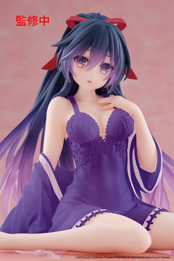 Datum Een Live V PVC Standbeeld Desktop Leuke Figuur Tohka Yatogami Nachtkleding Ver. Vernieuwing 13 cm