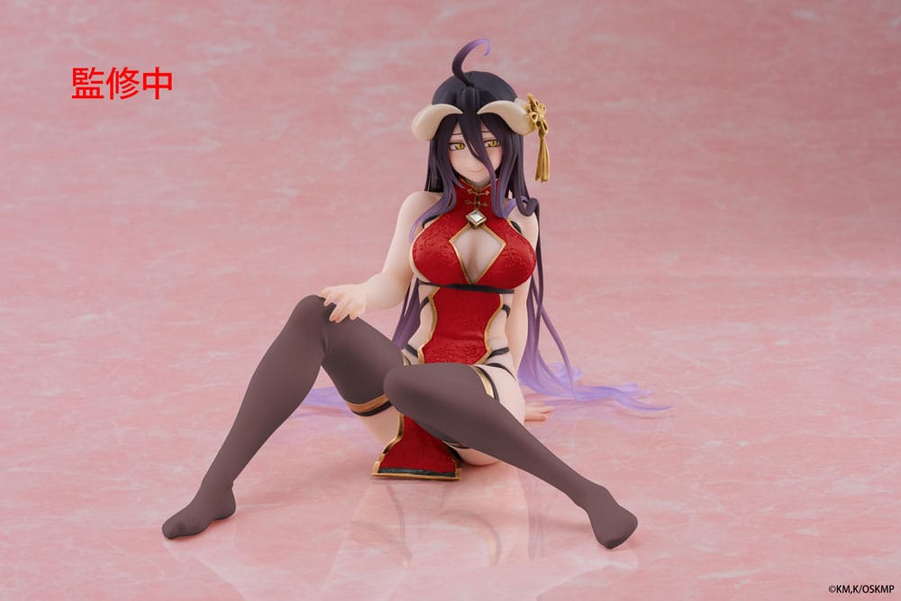 Overlord PVC Statue Desktop Niedliche Figur Albedo Chinese Dress Ver. Erneuerung 13 cm
