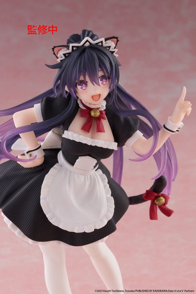 Estatua de PVC de Date A Live V Coreful Tohka Yatogami Cat Ear Maid Ver. 18cm