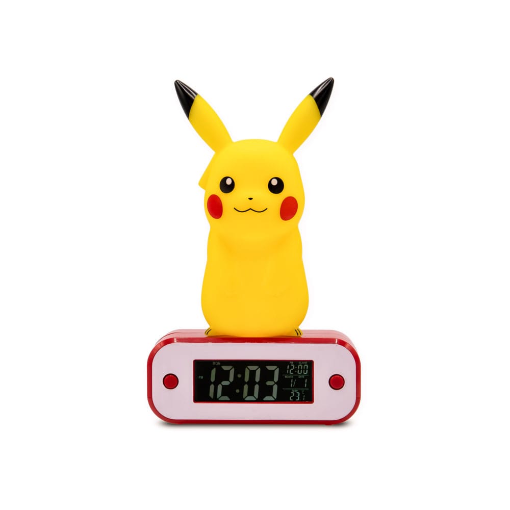 Pokémon -wekker met lichte pikachu 18 cm